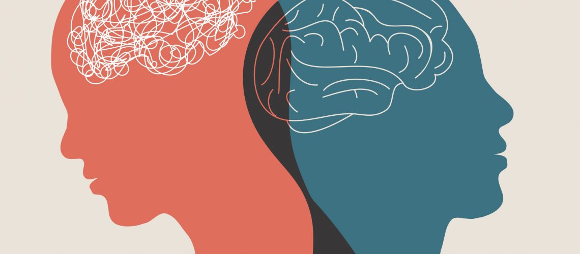 Metaphor,Bipolar,Disorder,Mind,Mental.,Double,Face.,Split,Personality.,Concept